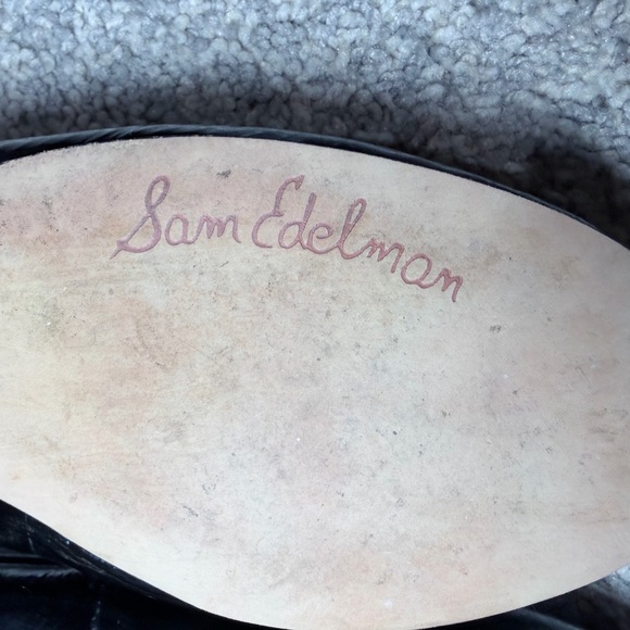 Sam Edelman Felicia Black Patent Leather Ballet Flats Bow Logo Size 11 - Picture 11 of 11